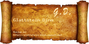 Glattstein Dina névjegykártya
